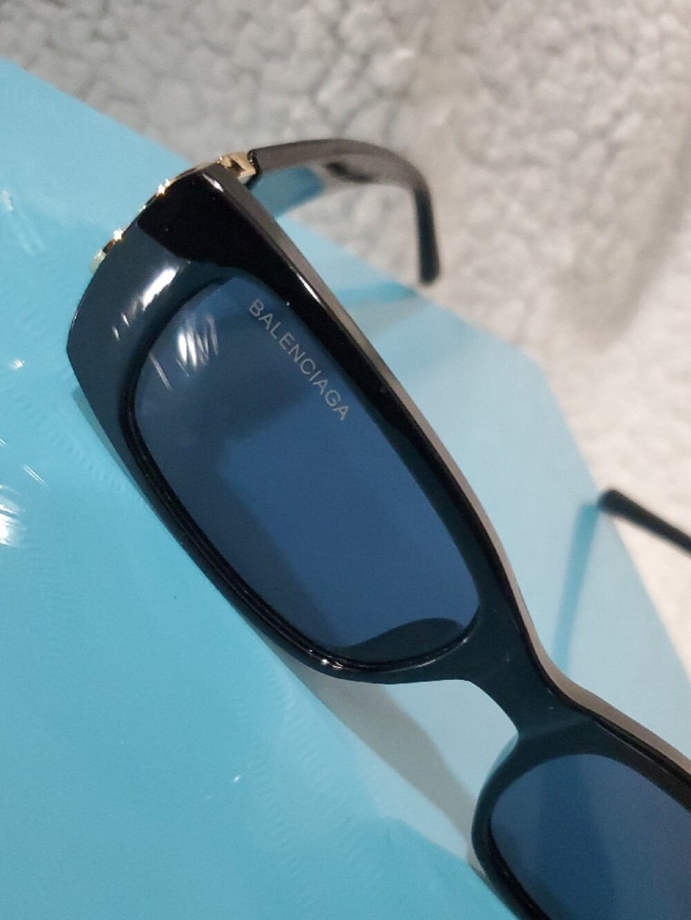 Balenciaga Black Sunglasses with Gold BB Accent - Picture 8 of 10